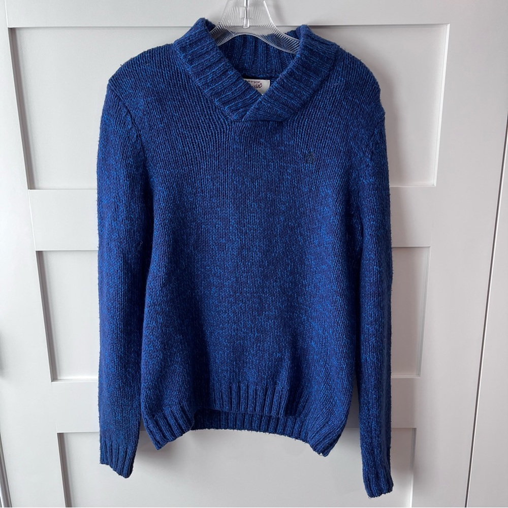 Men's Original Penguin Blue Knit Sweater - Size M